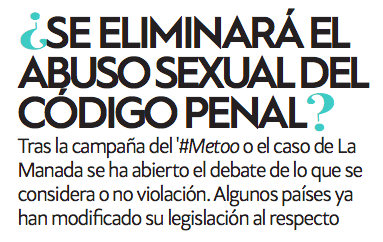 ¿Se eliminará el abuso sexual del Código Penal? por Lara Sánchez