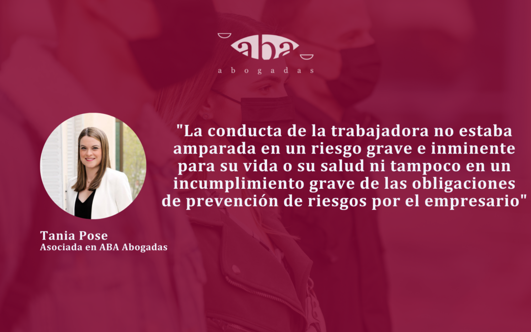 Confirmado el despido de una trabajadora por negarse a acudir la oficina durante el primer Estado de Alarma