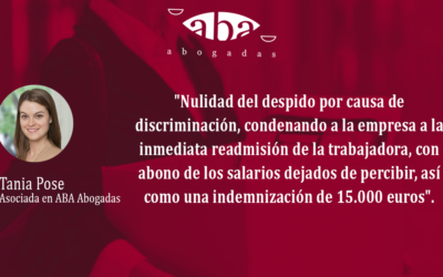 Confirmada por parte del Tribunal Supremo la nulidad del despido  de una trabajadora que anunció su futuro matrimonio