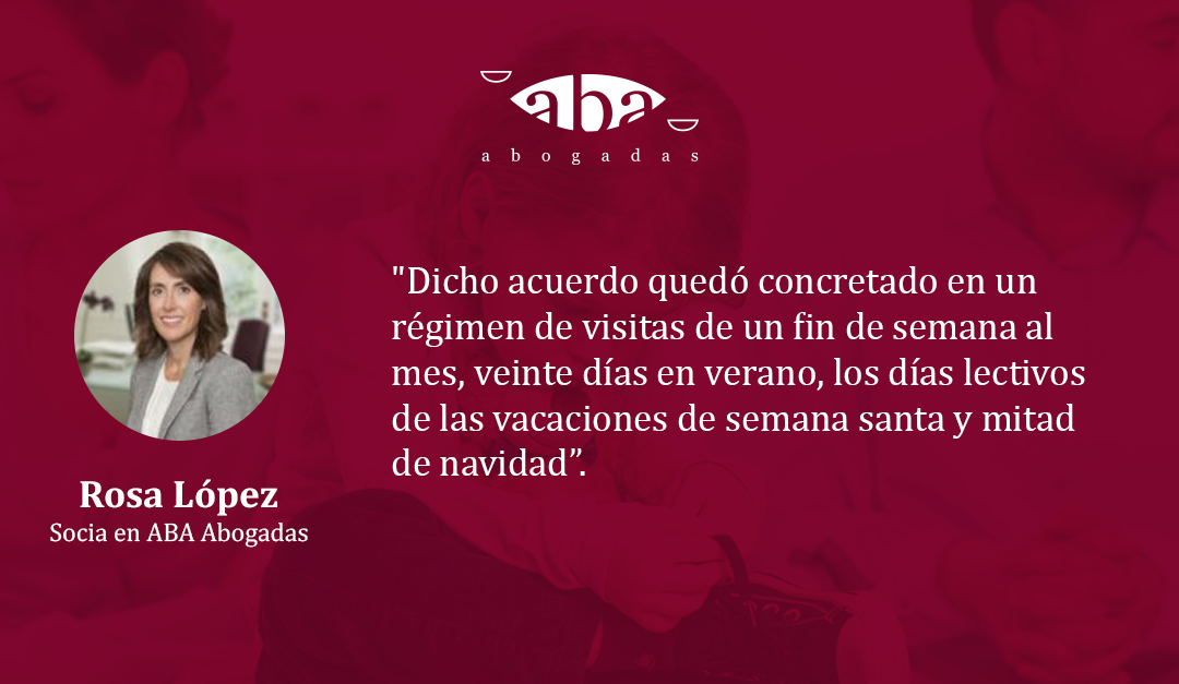 Se atribuye la guarda y custodia plena a la madre y un régimen de visitas de un fin de semana al mes para el padre