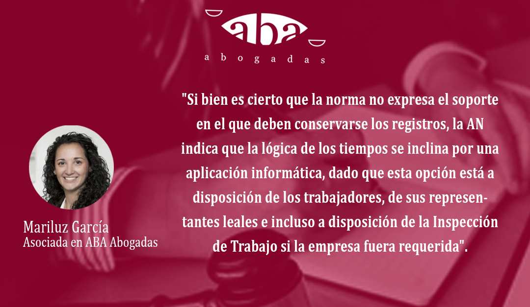 El registro del horario laboral en papel no es válido