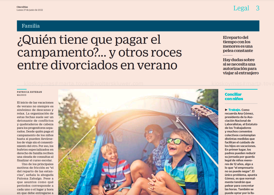 ¿Quién tiene que pagar el campamento?… y otros roces entre divorciados en verano