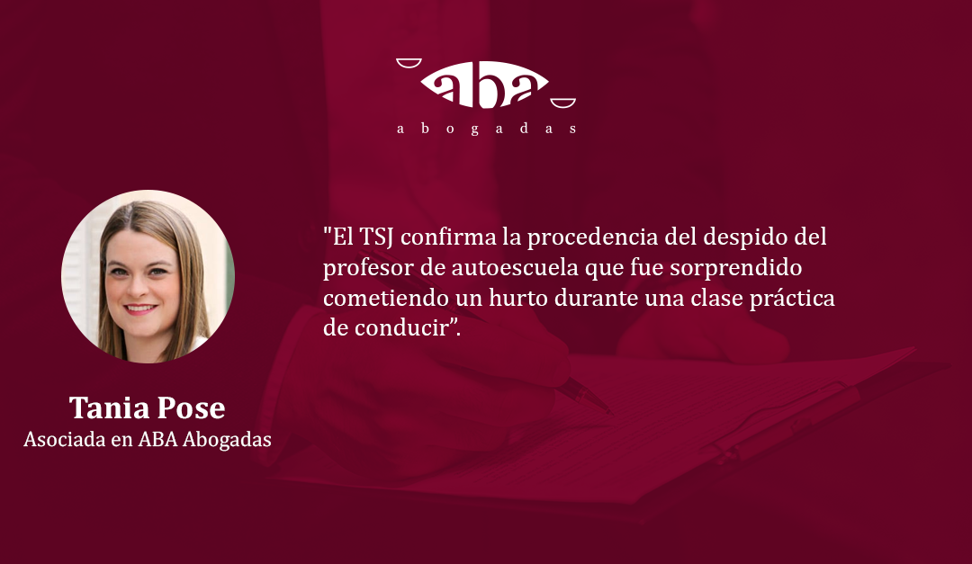 El TSJ confirma la procedencia del despido del profesor de autoescuela que fue sorprendido cometiendo un hurto durante una clase práctica de conducir