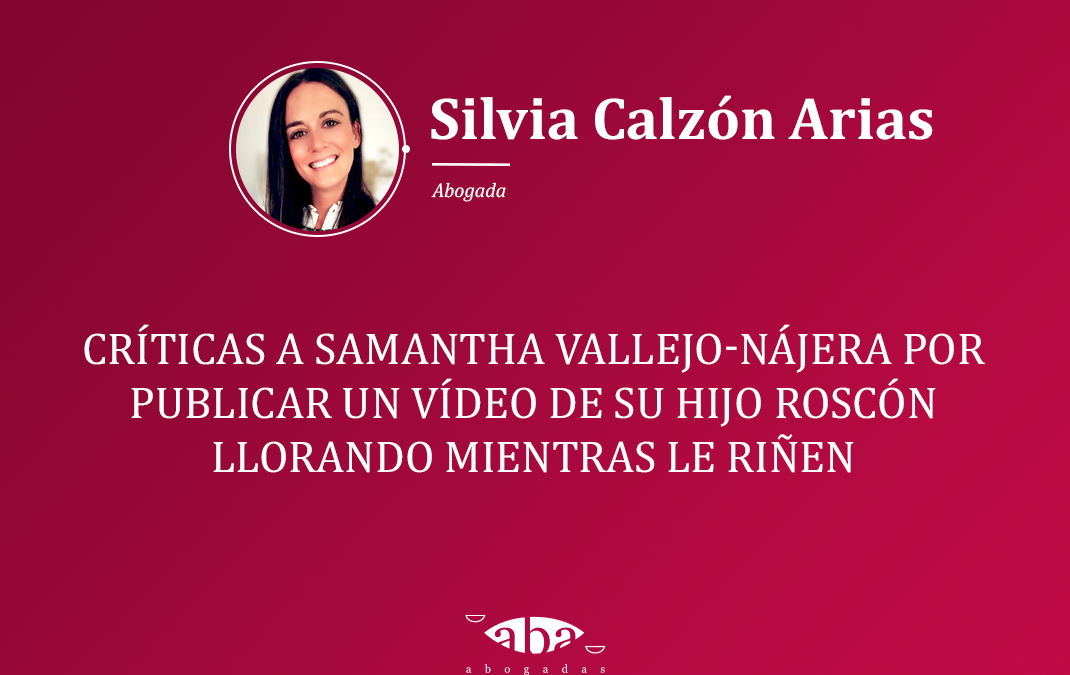 Críticas a Samantha Vallejo-Nájera por publicar un vídeo de su hijo Roscón llorando mientras le riñen