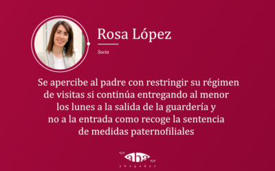 Amonestación al padre con restringir su régimen de visitas si continúa entregando al menor a una hora distinta los lunes