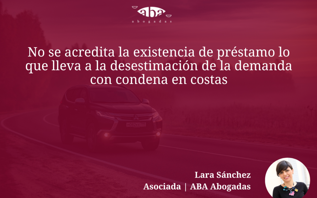 No se acredita la existencia de préstamo lo que lleva a la desestimación de la demanda con condena en costas