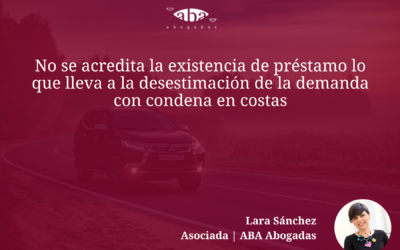 No se acredita la existencia de préstamo lo que lleva a la desestimación de la demanda con condena en costas