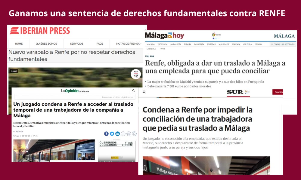Nuevo varapalo a Renfe por no respetar derechos fundamentales