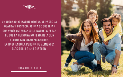 Padre obtiene custodia de una hija de sus hijas, extinguiendo la pensión de alimentos asociada a dicha custodia