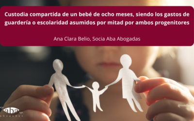 Custodia compartida de un bebé de ocho meses, siendo los gastos de guardería o escolaridad asumidos por mitad por ambos progenitores