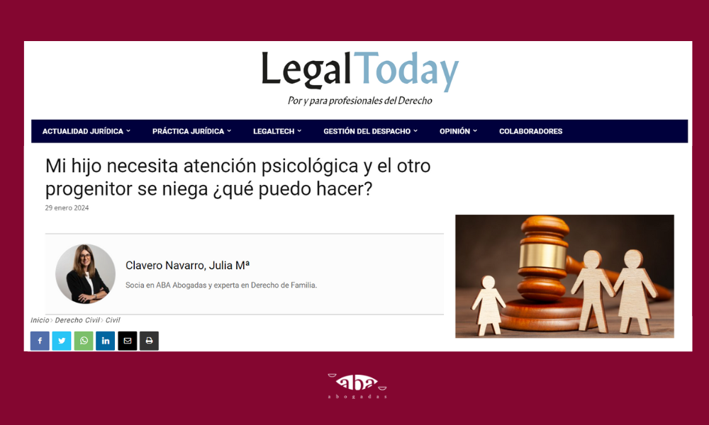 Mi hijo necesita atención psicológica y el otro progenitor se niega ¿qué puedo hacer?