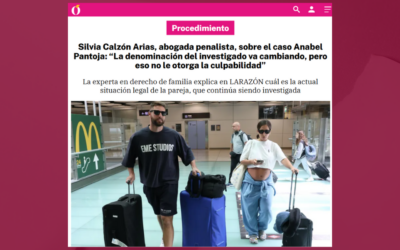 Silvia Calzón Arias, abogada de ABA Abogadas, analiza el caso Anabel Pantoja en La Razón